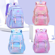 Backpack For Kids Gradient Color Lightweight Large Capacity Daily Schoolbag
