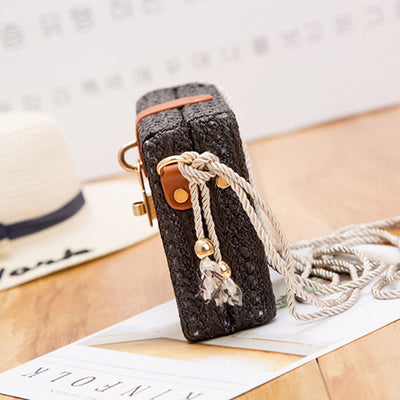 Beach Bag for Women Casual Travel Straw Lightweight Crossbody Bag