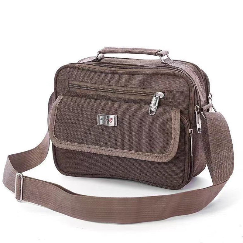 Unisex Triple Compartment Lightweight Handbag Purse Travel Business Crossbody Bag