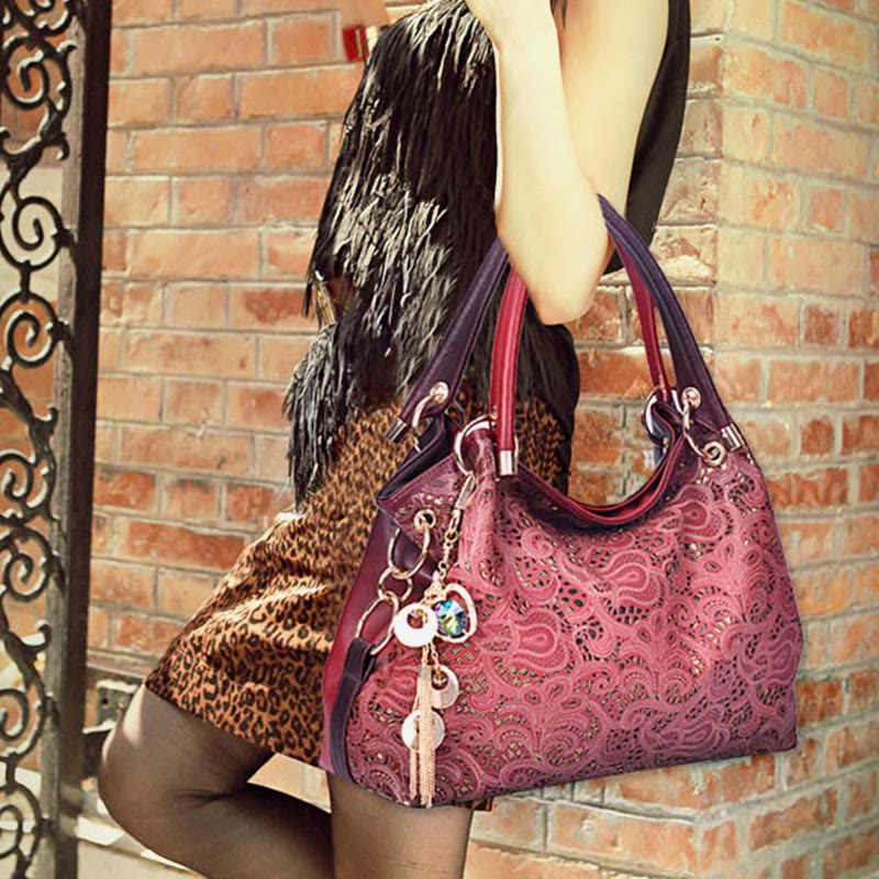 Tote Bag for Women Luxury Elegant Floral Printing Peacock Handbag