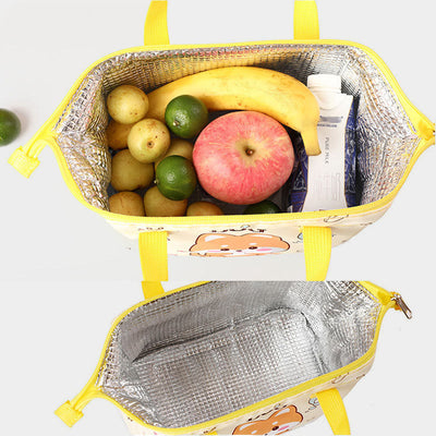 Cartoon Lunch Bag For Students Thickened Aluminum Foil Insulation Handbag