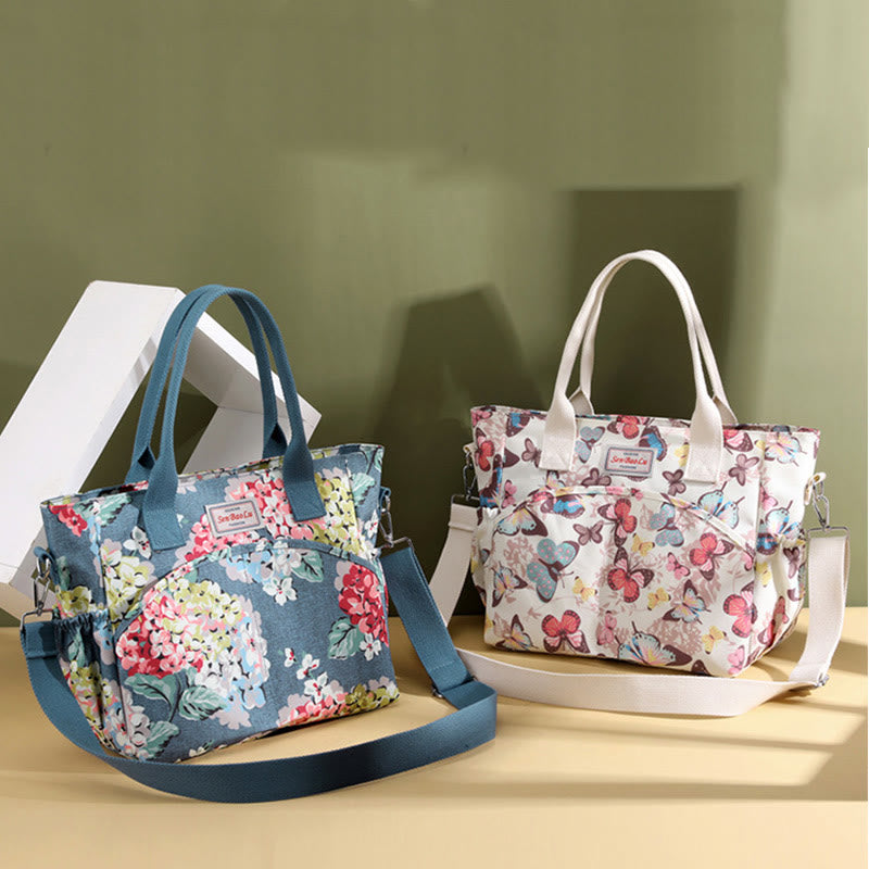 Top-Handle Bag For Women Ethnic Flower Style Crossbody Bag