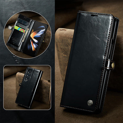 Retro Foldable Screen Phone Case Pu Leather Protection Case