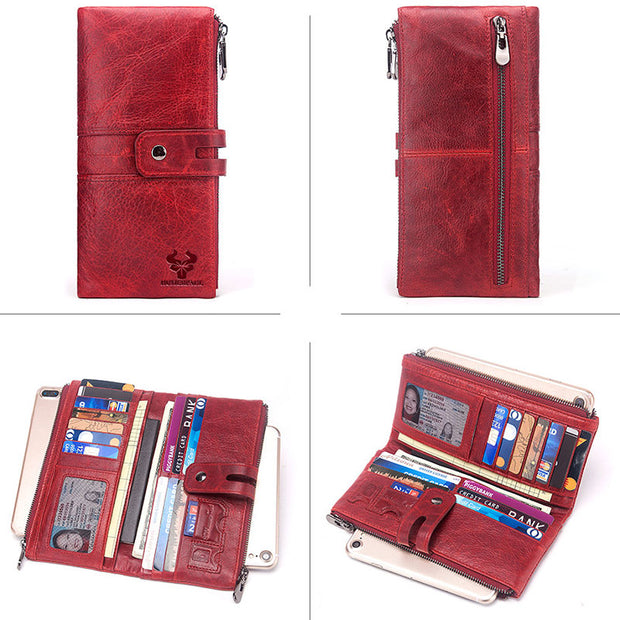 Genuine Leather Large Capacity Wallet