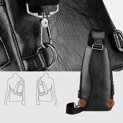 Anti-theft USB Charging Waterproof Sling Bag