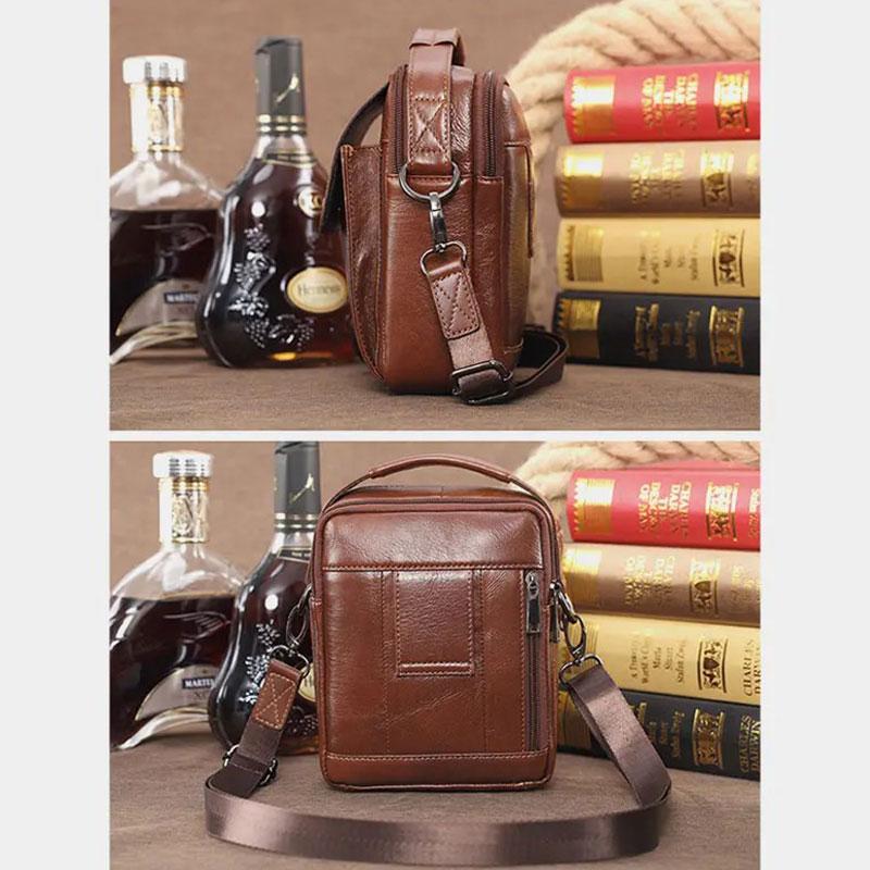 Large Capacity Genuine Leather Crossbody Bag