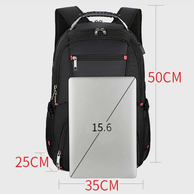 Extra Large Multi Pocket Business Laptop Backpack with USB Charger