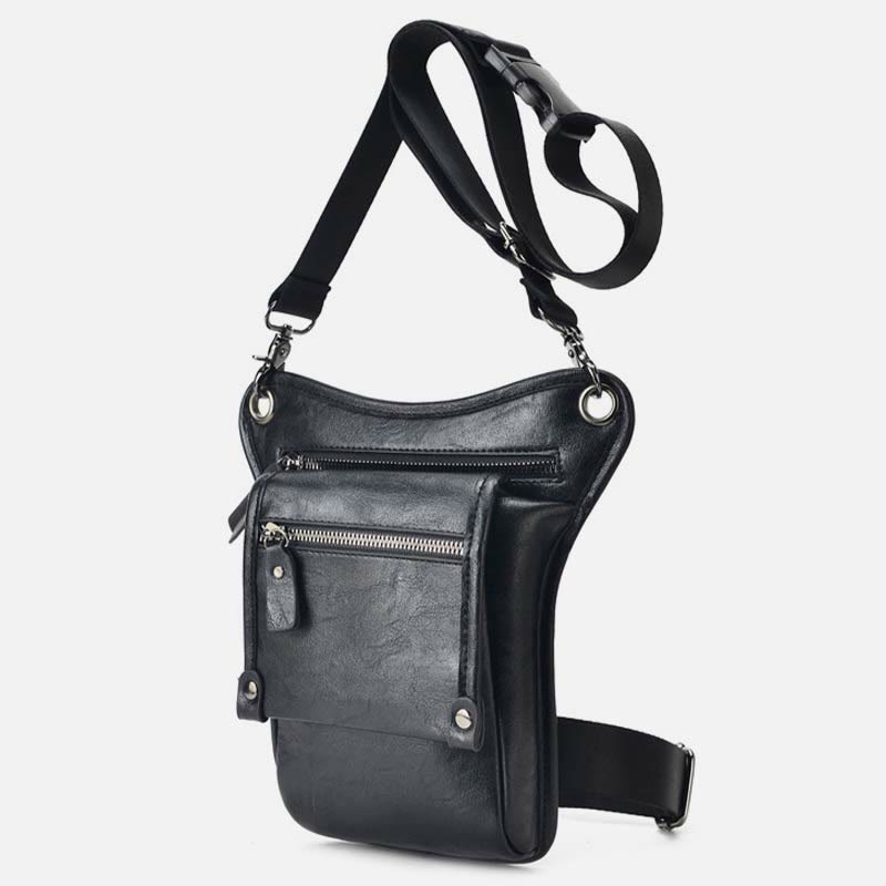 Durable Leg Bag For Men Business Multifunctional Gentle Crossbody Bag