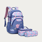 Backpack for Girls Embroidery School Bag with Lunch Box for Kids Teen