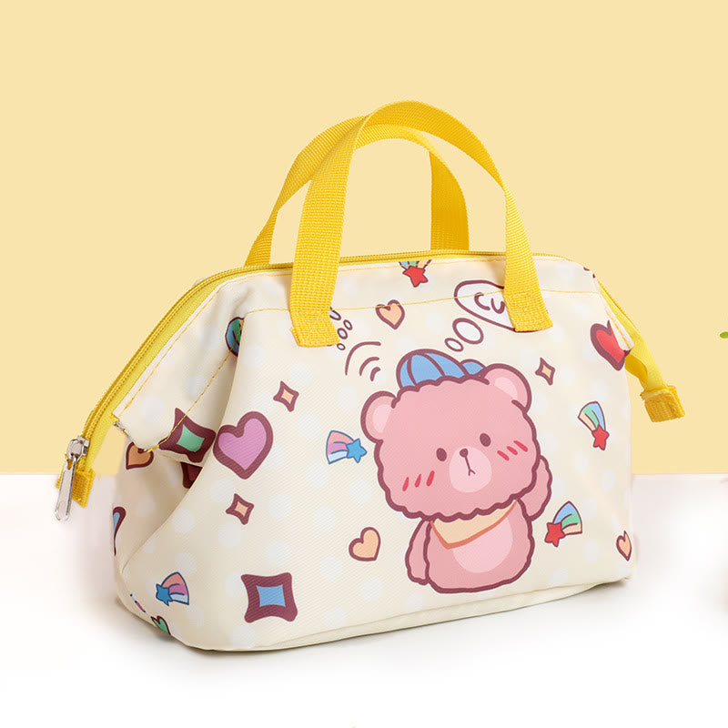 Cartoon Lunch Bag For Students Thickened Aluminum Foil Insulation Handbag