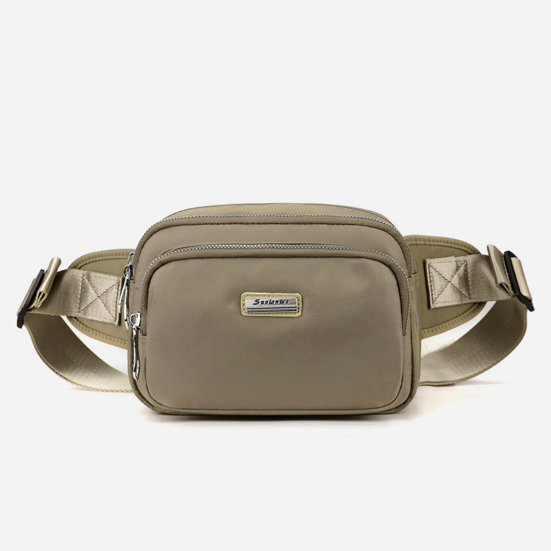 Minimalist Triple Compartment Waist Bag For Women Portable Crossbody Bag