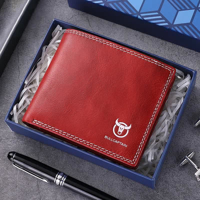 Leather Wallet for Men Slim Bifold Leather Wallet with RFID Blocking