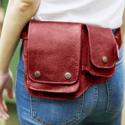 Leather Waist Bag for Women Men Waist Belt Bag Drop Leg Thigh Bags