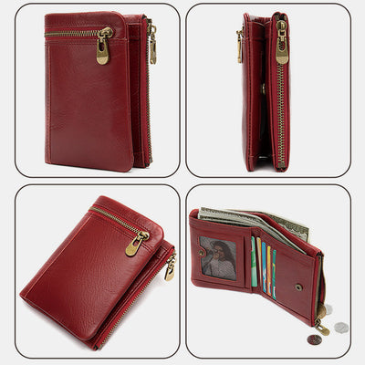 Casual Genuine Leather Bifold Wallet