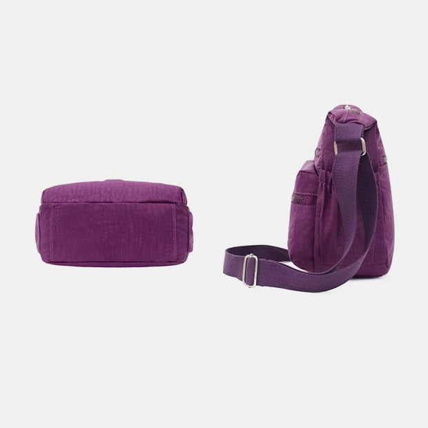 Multi-pocket Waterproof  Nylon Durable Purse for Women Lightweight Crossbody Bag with Adjustable Strap