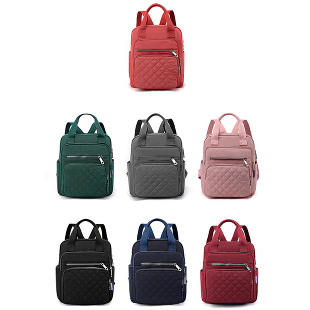 Quilted Backpack Stylish Shoulder Bag for Women Traval Casual Purses
