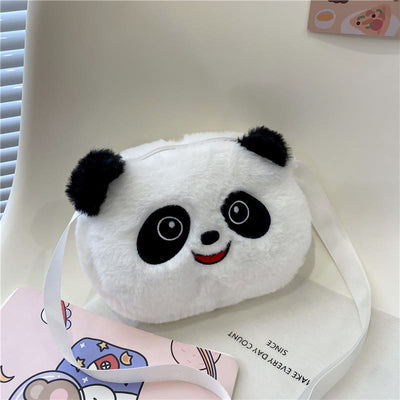 Cute Cartoon Panda Crossbody Bag Plush Toy Shoulder Bag