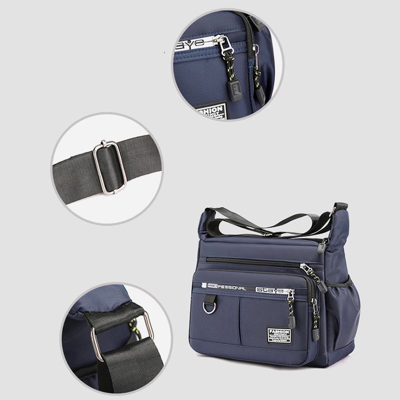 Crossbody Bag For Men Large Capacity Nylon Casual Shoulder Bag