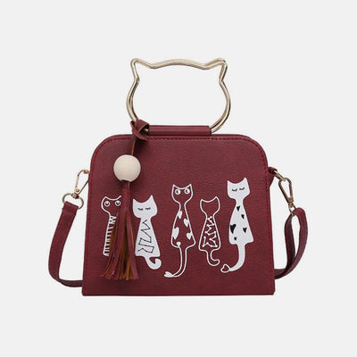 Cute Cat Paw Handbag Multi-carry Crossbody Bag