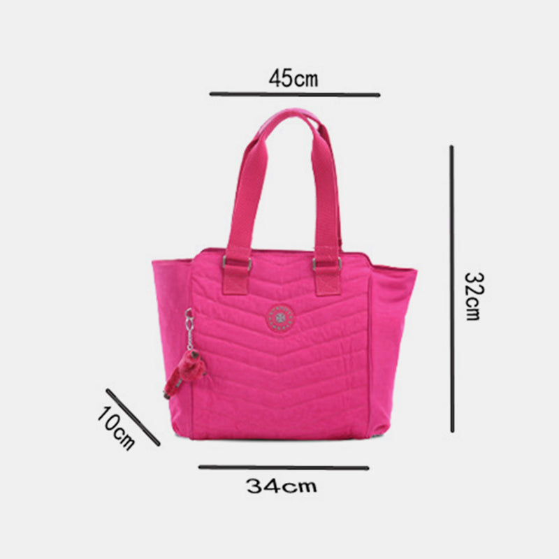 Nylon Tote for Women Waterproof Large Quilted Shoulder Bag Handbag Purse