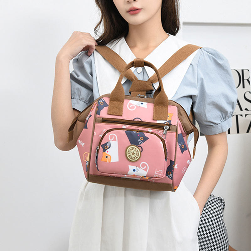 Cute Pattern Detachable Handbag Multifunctional Waterproof Oxford Mommy Bag