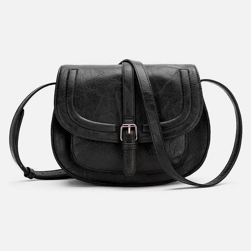 Elegant Saddle Bag Simple Magnetic Buckle Dating Bag For Women