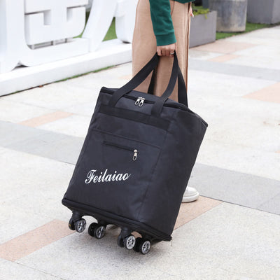 Short Trip Luggage Bag With Wheels Women Portable Convetible Backpack