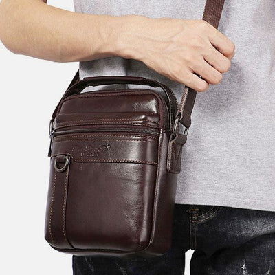 Large Capacity Retro Genuine Leather Crossbody Bag