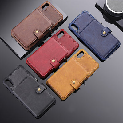 Multi-Slot Leather Wallet Case for iPhone Samsung