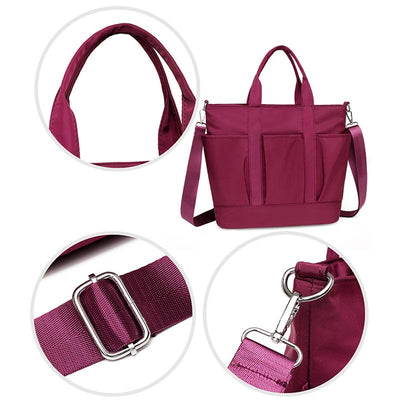 Tote Bag for Women Minimalist Waterproof Oxford Purple Crossbody Bag