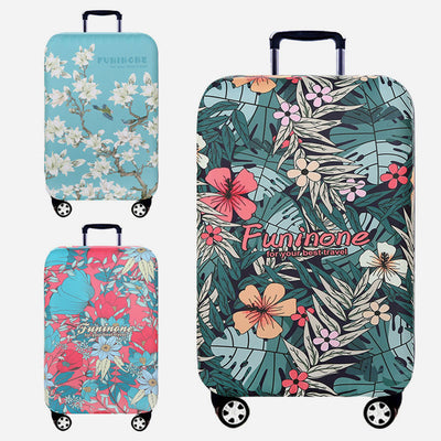 Elastic Polyester Luggage Cover Thicken Floral Protective Cover For Travel