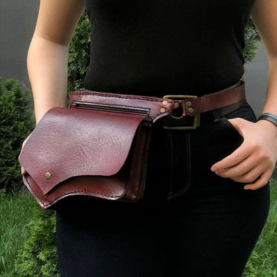 Waist Bag For Women Retro Daily Large Capacity Crossbody Bag