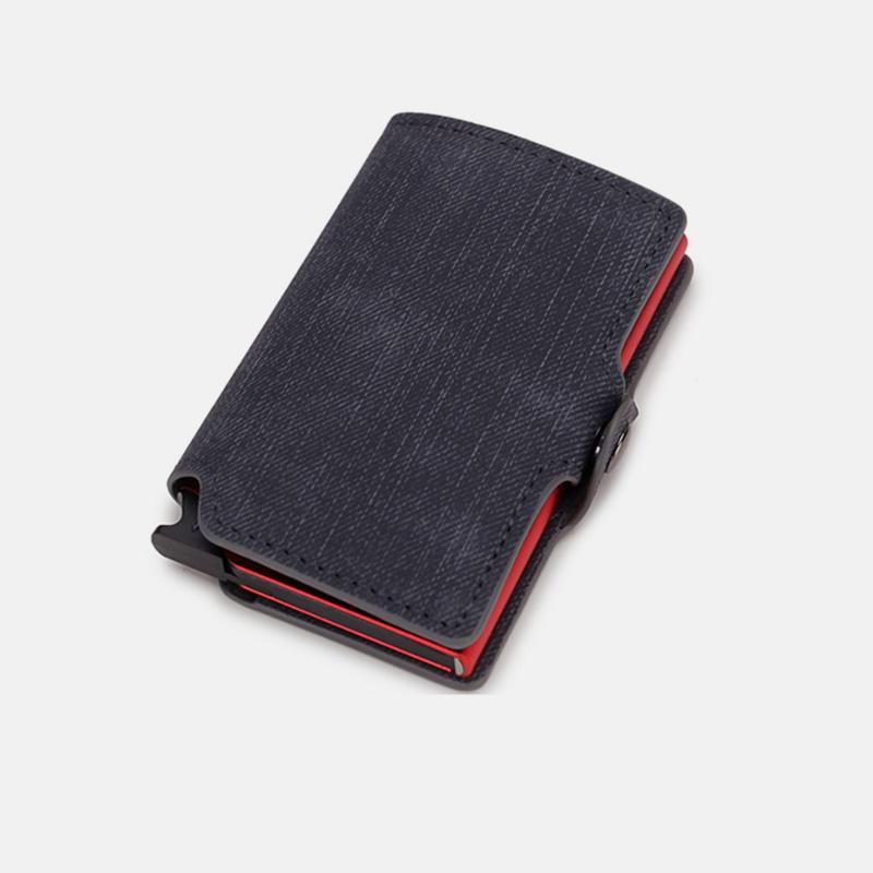 RFID Mini Slim Wallet With Metal Card Case