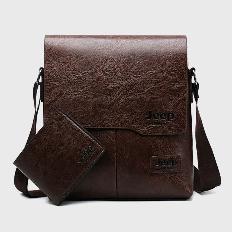 Daily Messenger Bag For Men Vintage With Small Wallet