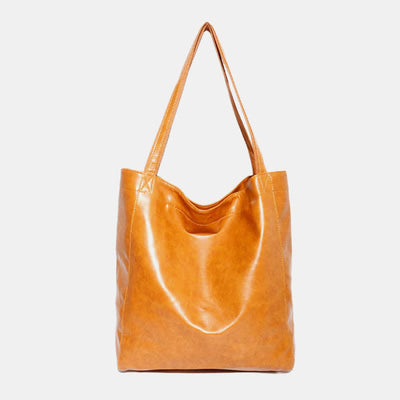 Extra Large Women's Soft PU Leather Tote Shoulder Bag Handbag