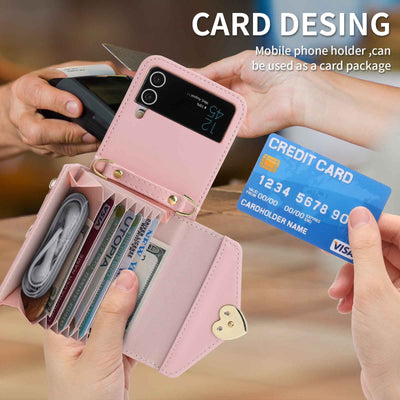 Phone Case For Samsung Card Zipper Protective Cover Purse