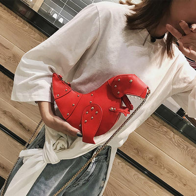 Women Mini Crossbody Bag Cute Dinosaur Shape Chain Strap Crossbody Shoulder Bag