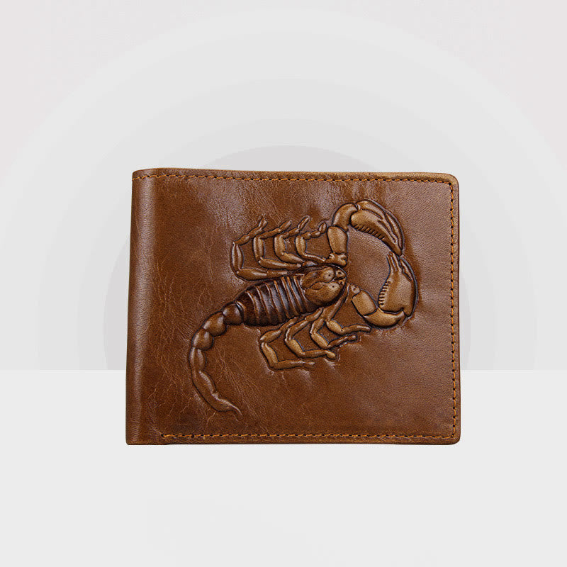 Real Leather Crocodile Engraved Wallet Retro Bifold Wallet