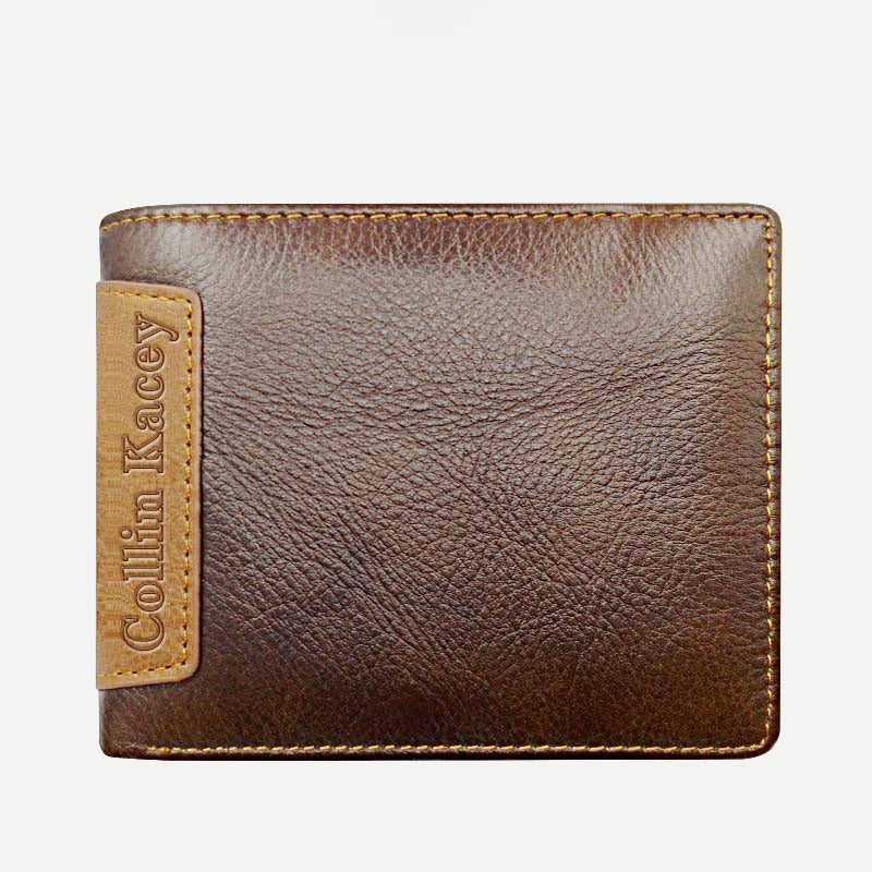 Mens Retro Bifold Short Roomy Leather Wallet Multi Style Optionals