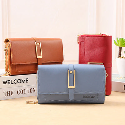 Phone Bag For Women Solid Color Large Capacity Money Purse