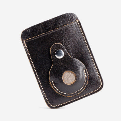 Card Holder For Shopping Cowhide Oil Wax Metal Money Clip