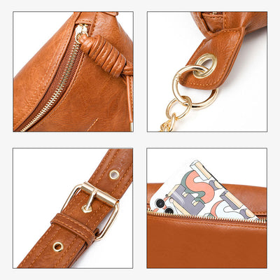 Sling Bag For Women PU Leather Retro Travel Crossbody Bag