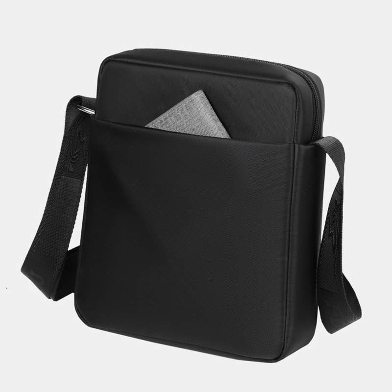 Messenger Bag for Men Black Oxford Waterproof Daily Crossbody Bag