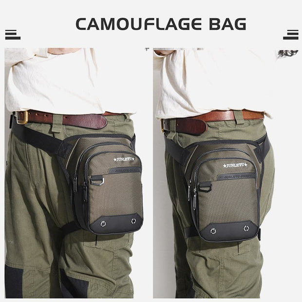 Leg Bag For Men Large Capacity Waterproof Polyester Phone Bag