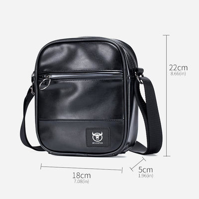 Crossbody Bag for Men Trendy Simple Waterproof PU Shoulder Bag