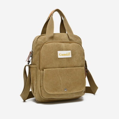 3-Way Use Multi-Pocket Canvas Backpack