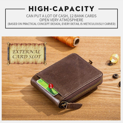 RFID Leather Multifunctional Wallet