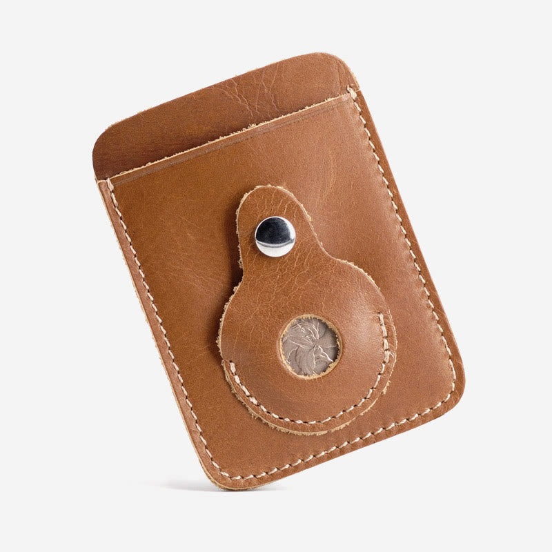 Card Holder For Shopping Cowhide Oil Wax Metal Money Clip