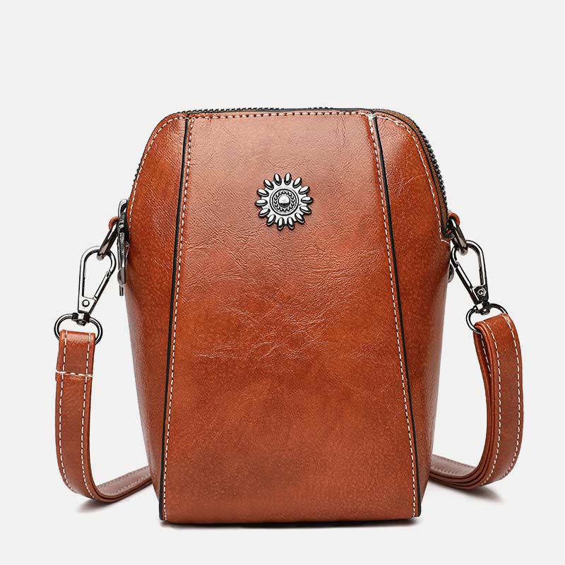 Soft Leather Phone Bag For Lady Crossbody Mini Bag