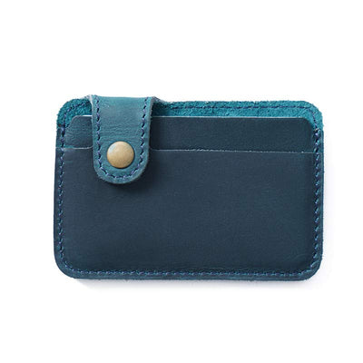 Snap Close Leather Card Holder